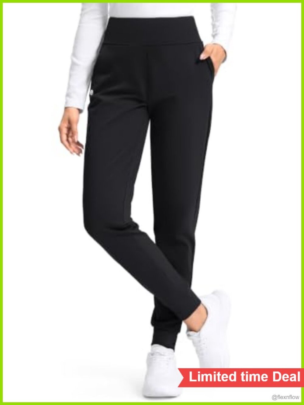 Fleece Lined Tall Joggers Sweatpants High Rise Water Resistant 3 Inseams